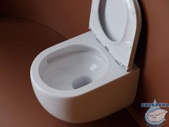 Унитаз подвесной безободковый Ceramicanova UP Rimless CN4007 с сиденьем быстросъемным Soft Close (микролифт)