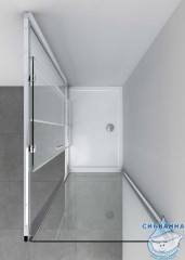 Душевое ограждение Vincea Софт 130x100 профиль хром, стекло прозрачное VSR-3SO1013CL