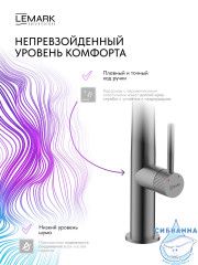 Смеситель для кухни Lemark Белуга LMF-8074B-GM (графит/черный)