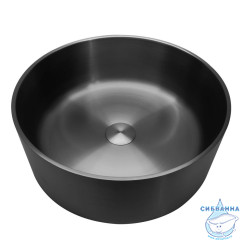 Раковина накладная ABBER Wasser Kreis AF2407MB черная матовая