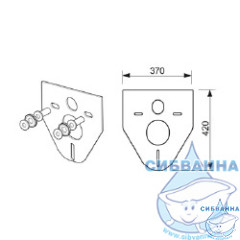 Инсталляция для унитазов TECEbase K440407 (панель смыва черная матовая)