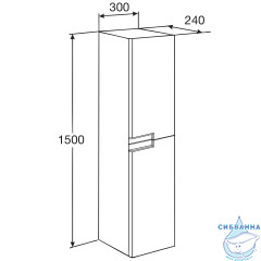 Шкаф-колонна Roca Victoria Nord Ice Edition 30 белый глянец