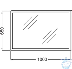 Зеркало Jacob Delafon 100 с подстветкой EB1442-NF
