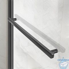Душевое ограждение Vincea Slim Soft 120x80 профиль вороненая сталь, стекло прозрачное VSR-1SS8012CLGM