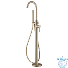 Смеситель ABBER Wasser Kreis AF8115GN напольный для ванны, золото матовое
