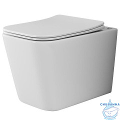 Унитаз подвесной безободковый Ceramicanova Cubic Rimless CN1806 с сиденьем быстросъемным Soft Close (микролифт)