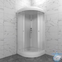 Душевая кабина Тритон Лайт 90х90 А профиль белый, стело лайт Щ0000061844