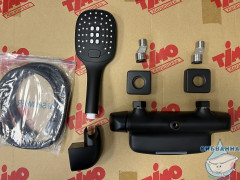 Смеситель для ванны Timo Helmi 4024/03Y с аксессуарами (черный матовый)