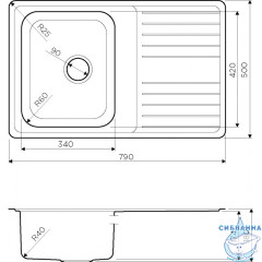 Кухонная мойка Omoikiri Sagami 79-IN 4993735