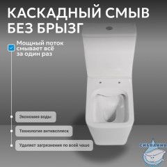 Унитаз напольный Abber Rechteck AC1210 с бачком и сиденьем Soft Close (микролифт)