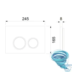 Инсталляция для унитаза Tece TECEspring с кнопкой смыва TECEspring черный матовый,  с унитазом Grossman GR-4455SQ (с сиденьем Soft Close (микролифт)