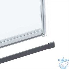 Душевое ограждение Vincea Комо софт 110x90 профиль вороненая сталь, стекло прозрачное VSR-1CS9011CLGM		