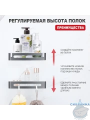 Полочка Raglo R340.02.09 (графит)