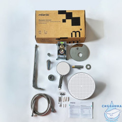 Душевая система скрытого монтажа с тропическим душем и ручным душем, глянцевый хром, Dale, Milardo, DALSB02M67