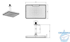 Душевая система Aquatek Вега 300 AQ1075MB (черный матовый)