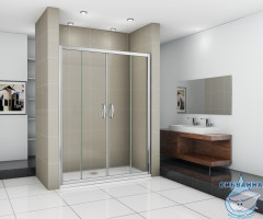 Дверь в нишу Bas Infinity WTW-TD-170-G-CH профиль хром, стекло матовое