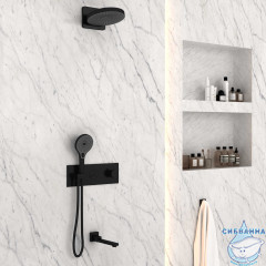 Душевая система Vincea 250 1 режим VSFW-432TI1MB (черный матовый)