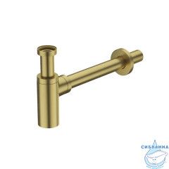 Бутылочный сифон для умывальника, матовое золото, Optima Home, IDDIS, OPTMG00i84