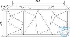 Тумба 1Марка Romb 90П white