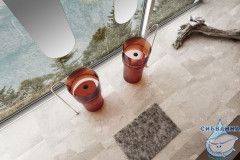 Раковина напольная 45 см ABBER Kristall AT2701Opal-H