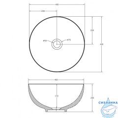 Раковина на столешницу 40 см ABBER Stein AS2617