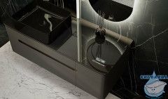Тумба под раковину Jorno Shine 120 см Shi.01.120-M/P/A антрацит