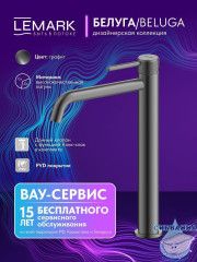 Смеситель для раковины Lemark Белуга LMF-8015B-GM (графит)
