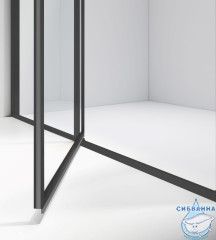 Душевое ограждение Vincea Слим 120x90 профиль черный, стекло прозрачное VSR-4SLP9012CLB
