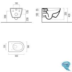 Унитаз подвесной GSI Pura 8815FR504  с сиденьем Soft Close (микролифт)