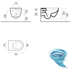 Унитаз подвесной GSI Pura 8815FR504  с сиденьем Soft Close (микролифт)