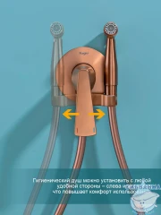 Встраиваемый смеситель с гигиеническим душем Raglo R07.52.33 (медь)