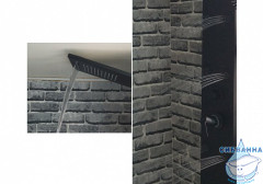 Душевая панель Aquanet Galaxy Black 200 2 режима 237439 (черный матовый)