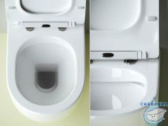 Унитаз приставной безободковый Ceramicanova Metropol Rimless CN4004 с сиденьем Soft Close (микролифт)