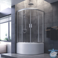 Душевое ограждение AM.PM Gem 90x90 W90G-401A090WT профиль хром , стекло прозрачное (без поддона)