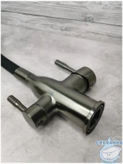 Смеситель кухни Frap F4396-15 (оружейная сталь)