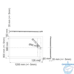 Поддон из литьевого мрамора WasserKRAFT Mindel 120x80 85T06 белый матовый