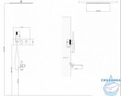 Душевая система ABBER Daheim AF8254SP скрытого монтажа с изливом, термостат, сатин