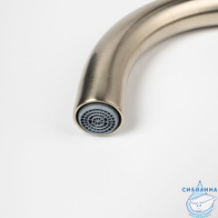 Излив для смесителя, кухня, J-образный, нерж. сталь, 176х217 мм, поворотный, сатин, IDDIS, 995J18S5SM