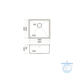 Кухонная мойка Omoikiri Taki 49-U/IF-IN 4973045