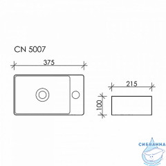  Раковина на столешницу 38 см Ceramicanova Element  CN5007