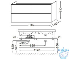 Тумба под раковину Jacob Delafon Odeon Up 120 см EB892RU-J5 белый глянец