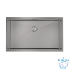 Мойка, нерж. сталь, универсального монтажа, графит, 740*440,  Edifice, IDDIS, EDI74G0i77