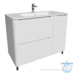 Тумба напольная, белая, 100 см, Edifice, IDDIS, EDI10WFi95. Подходит умывальник 0101000i28