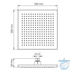 Верхняя душевая насадка A358