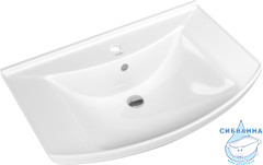 Тумба Aqwella Classic Корсика 75 с раковиной Стиль 75 белый глянец