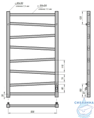 Полотенцесушитель электрический Grois Zigzag GR-103 50х80 П8 (белый матовый