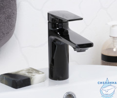 Смеситель для раковины Wasserkraft Glan 6603 (без донного клапана) (черный матовый)