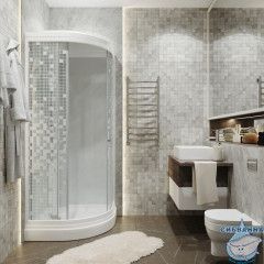 Душевая кабина Тритон Стандард 100х100 А профиль белый, стело мозаика Щ0000061828