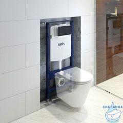 Комплект 2 в 1: инсталляция и клавиша смыва, хром, Optima Home, IDDIS, OPHS1MBi32K