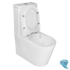 Унитаз напольный со смывом торнадо Azario Conto с бачком и сиденьем Soft Close (микролифт) AZ-T005BR